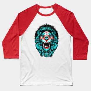 Lion Skull Interactive Red&Blue Filter T-Shirt Baseball T-Shirt